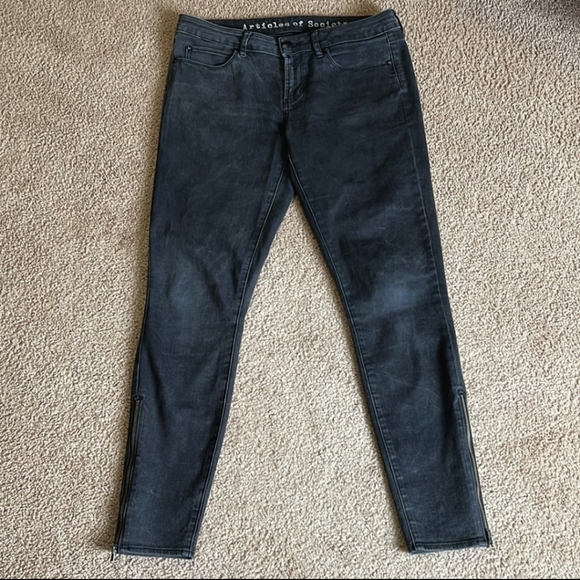 Articles of society ankle zip, Mya jean, black wash, size 28 - Picture 2 of 10